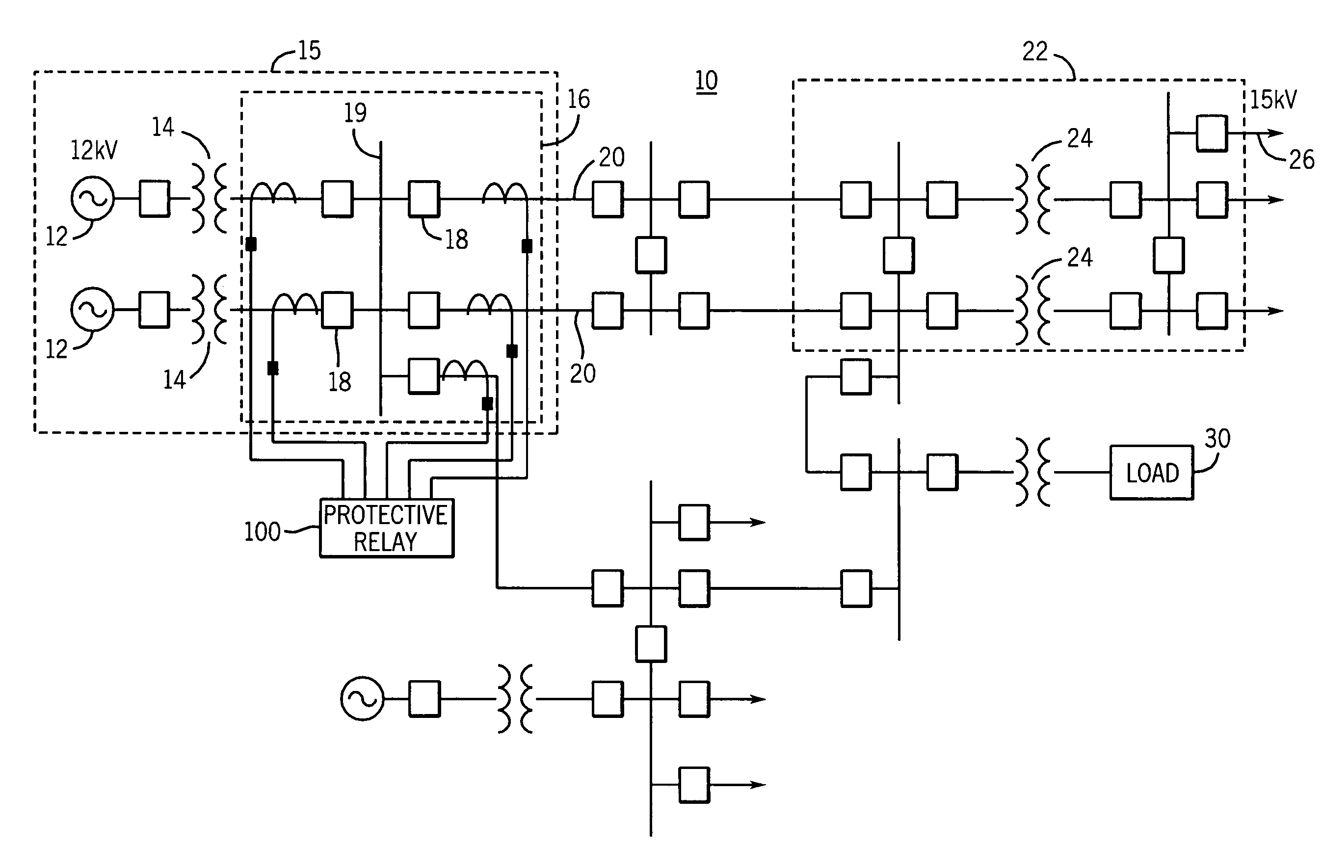 Apparatus and method for identifying a loss of a current transformer signal in a power system