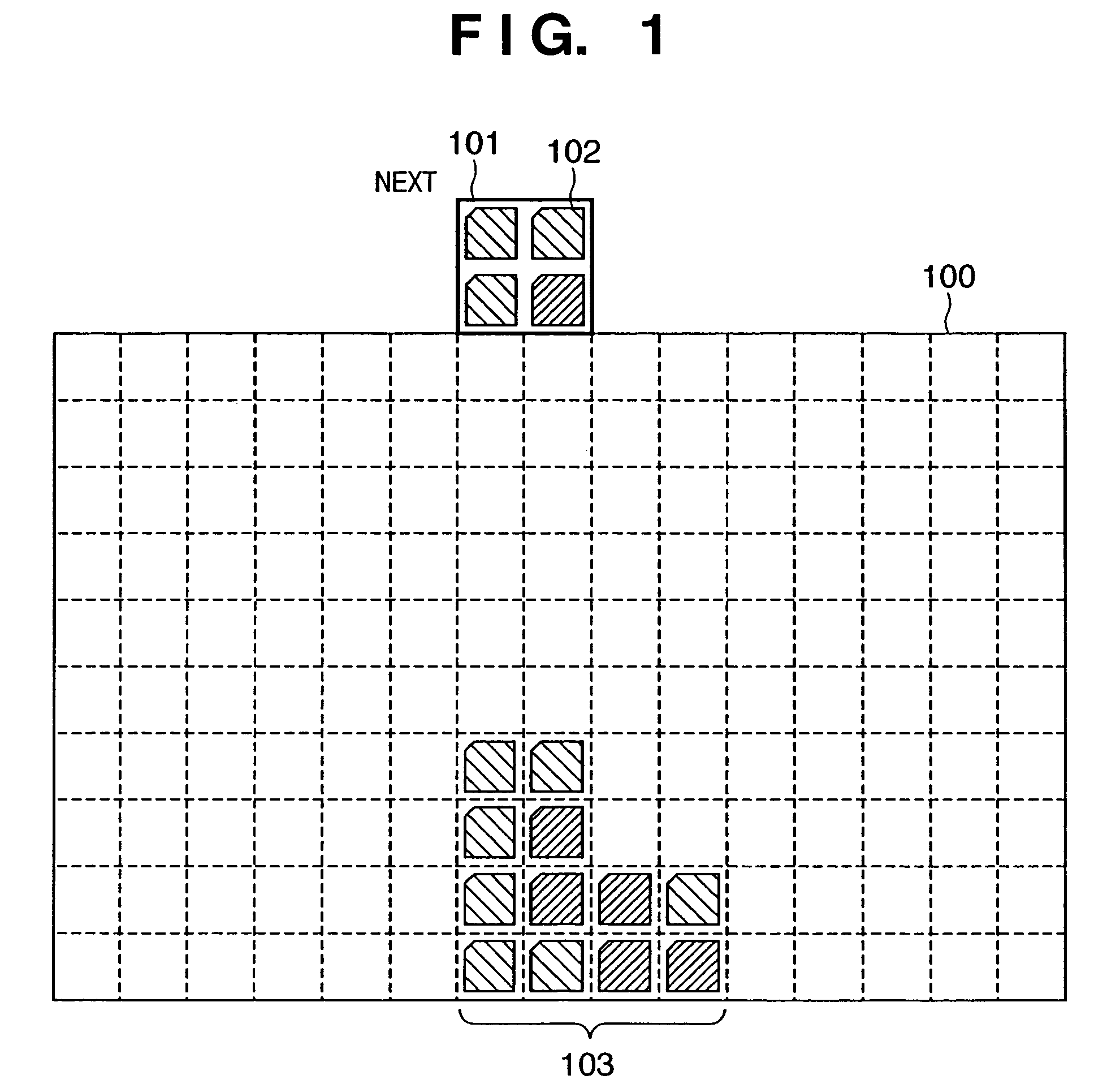 Apparatus and method for controlling clearing in a falling object game with a sequence bar