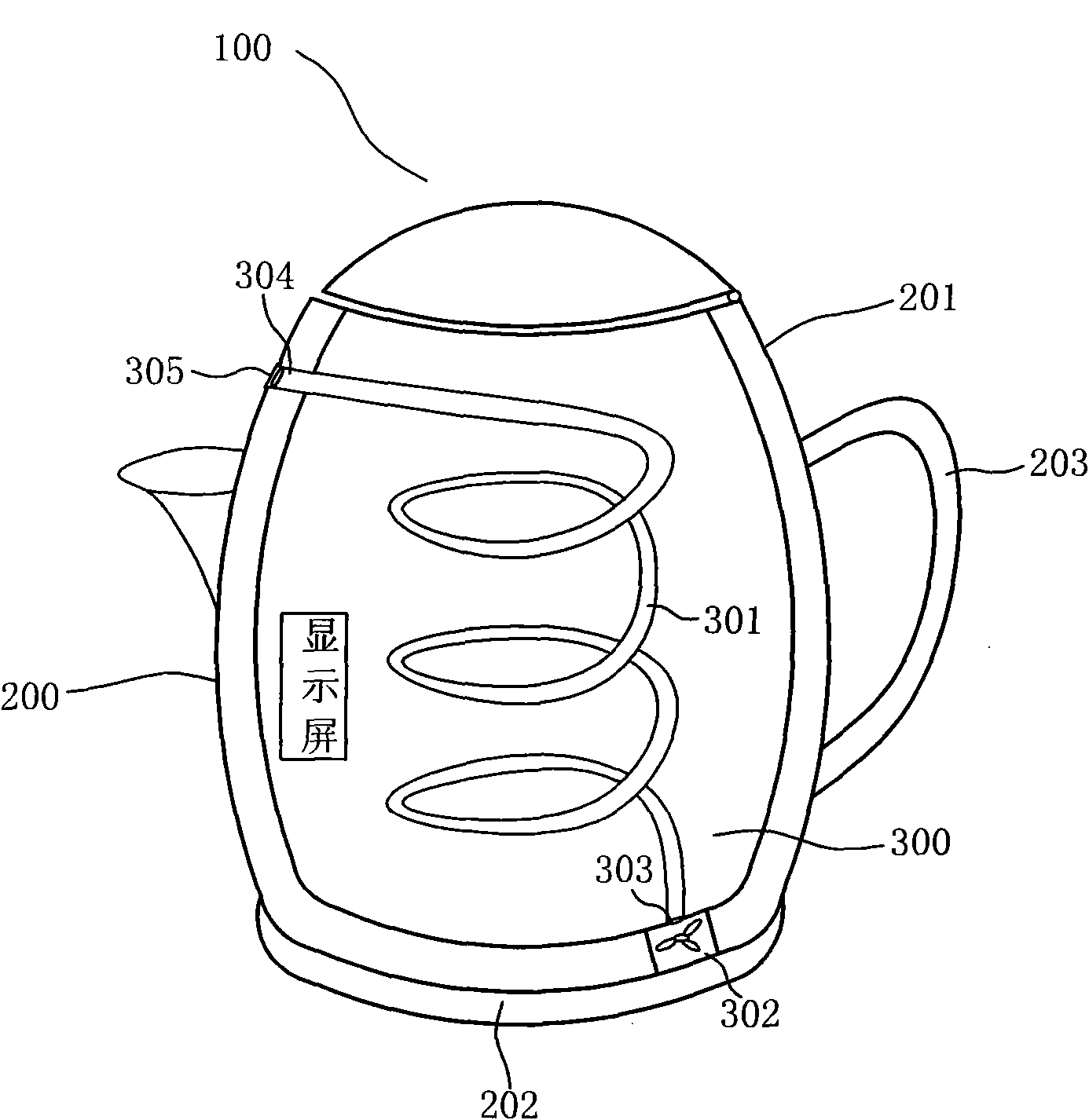 Electric water-heating kettle capable of reducing temperature