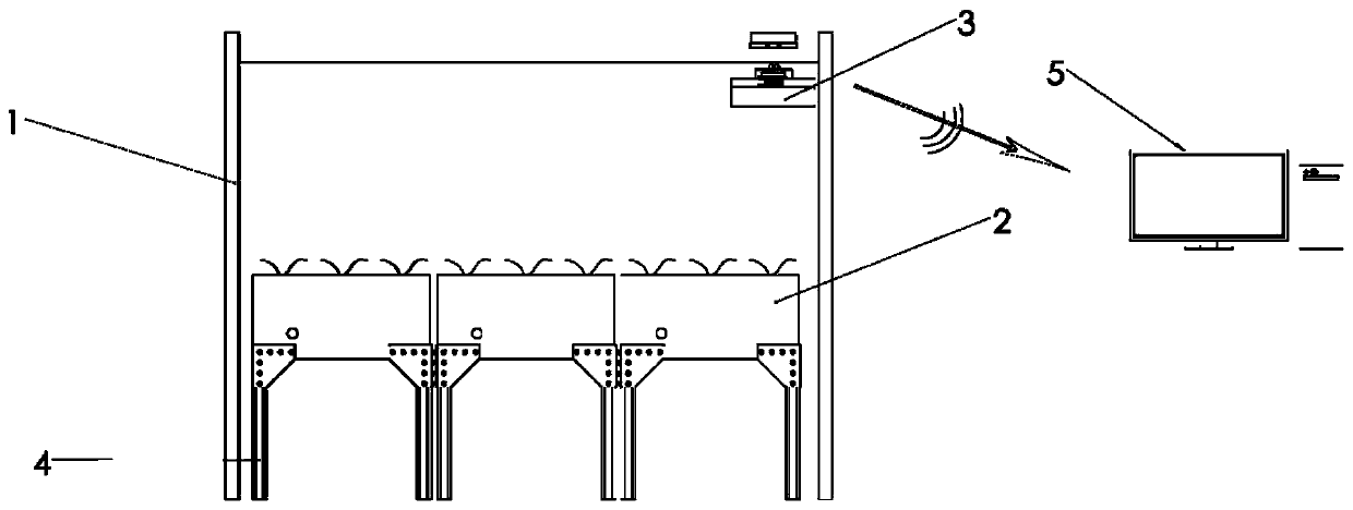 Three-dimensional shape monitoring device and method for greenhouse crops based on depth camera