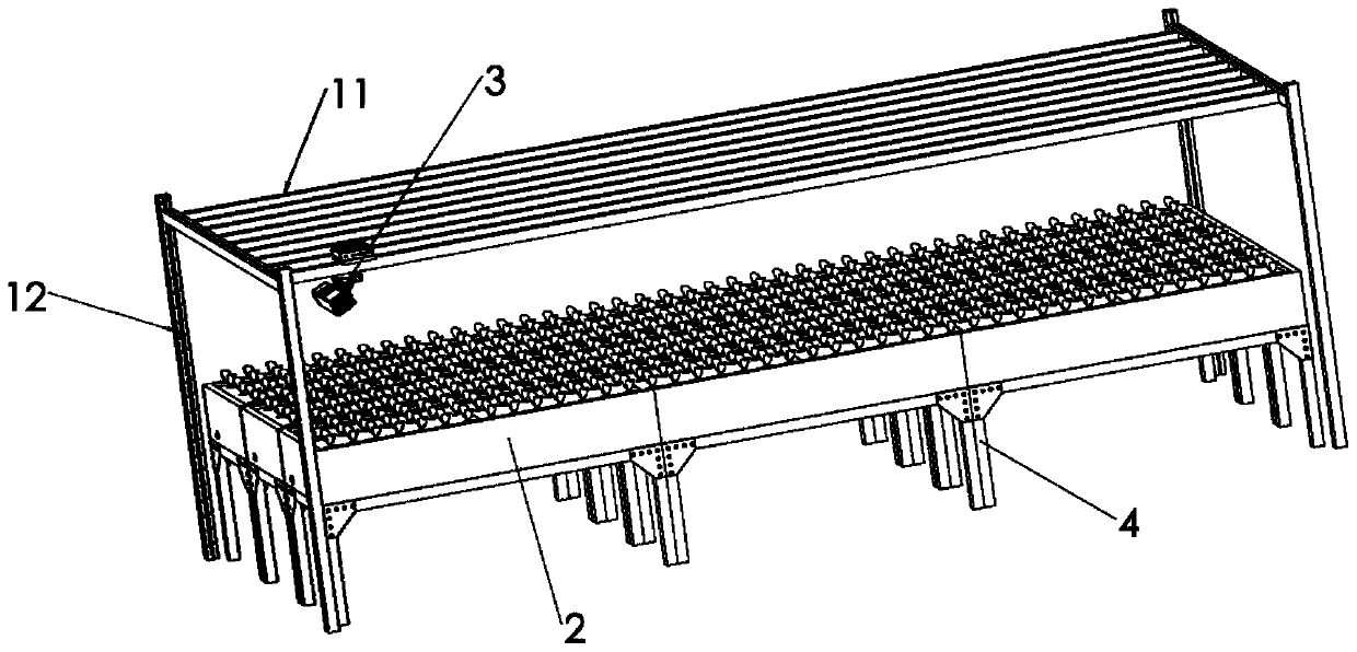 Three-dimensional shape monitoring device and method for greenhouse crops based on depth camera