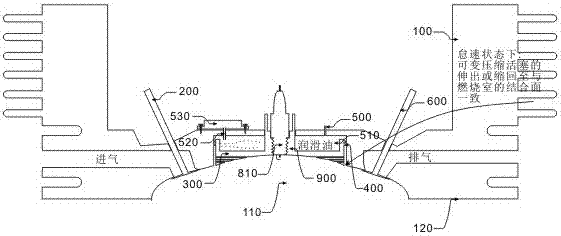 Engine capable of changing compression ratio and ignition position