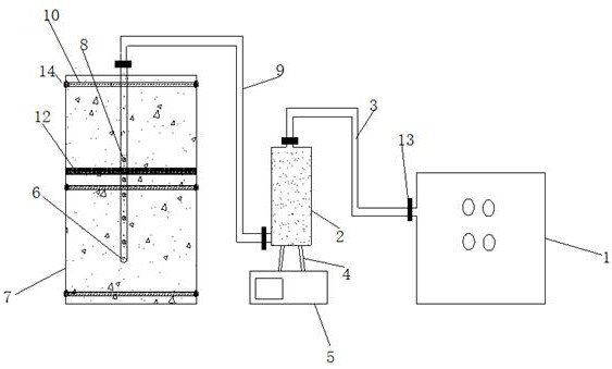 Experimental device for simulating soil splitting grouting indoors