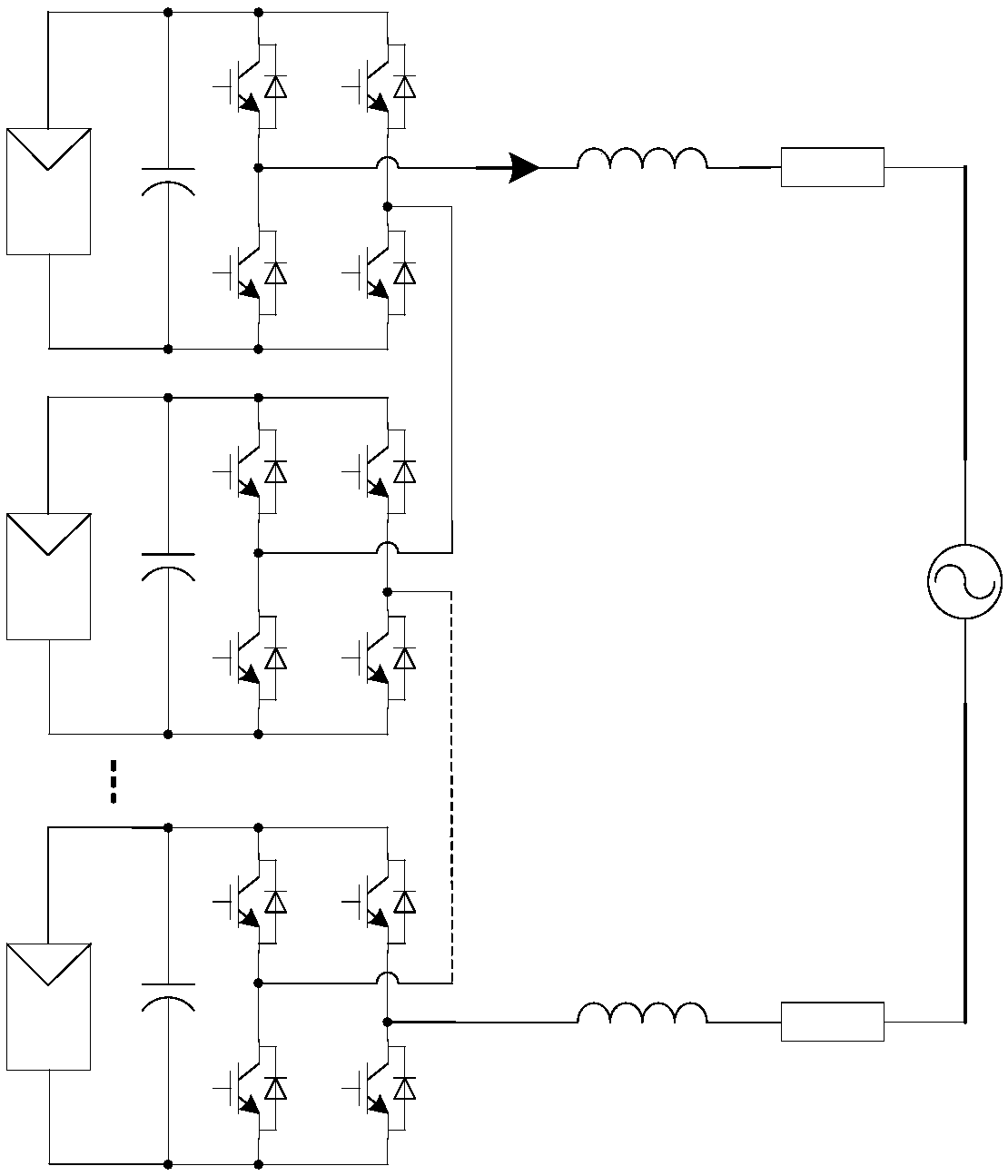 Control method and controller for cascaded H-bridge inverter