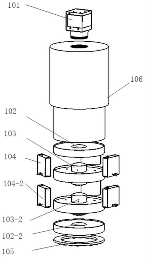 Precise zooming multi-view microscopic imaging device and method