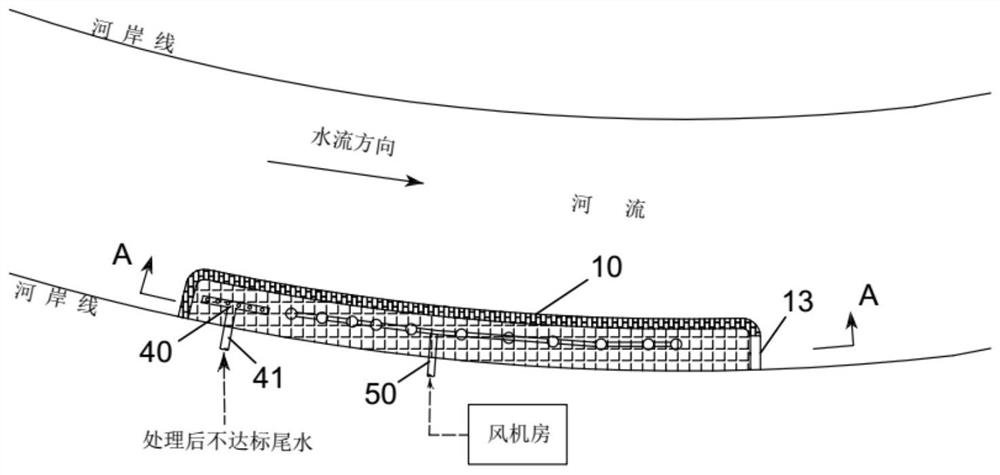 Domestic sewage treatment station tail water upgrading process system