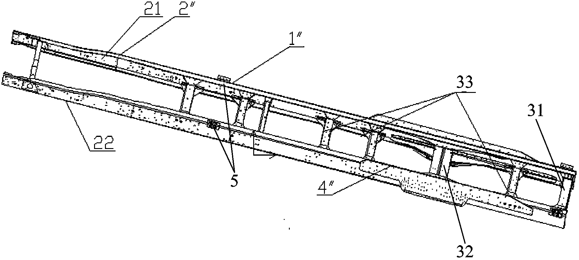 Frame structure and automobile with frame structure