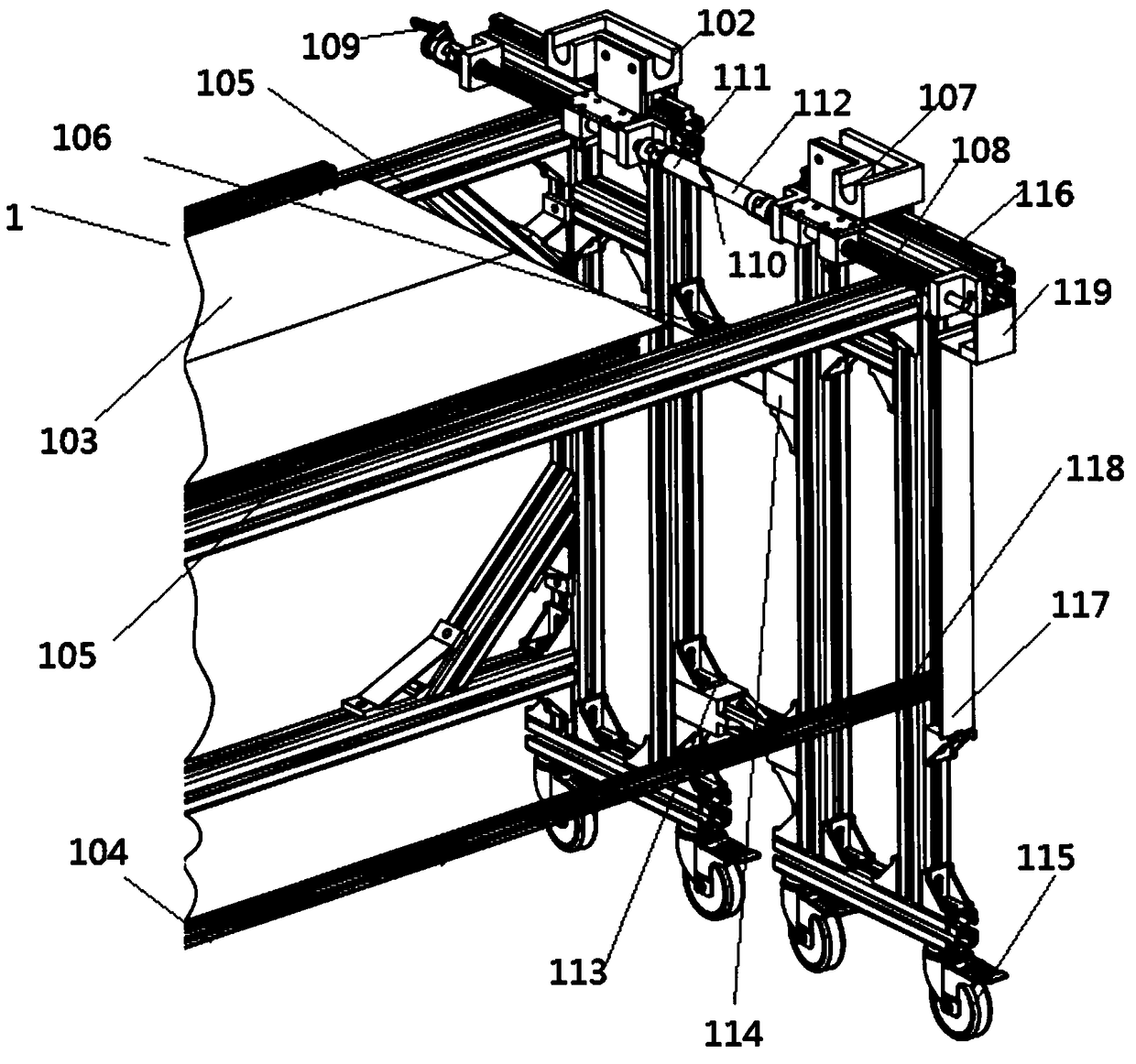 Stretcher trolley for postoperative patient transfer