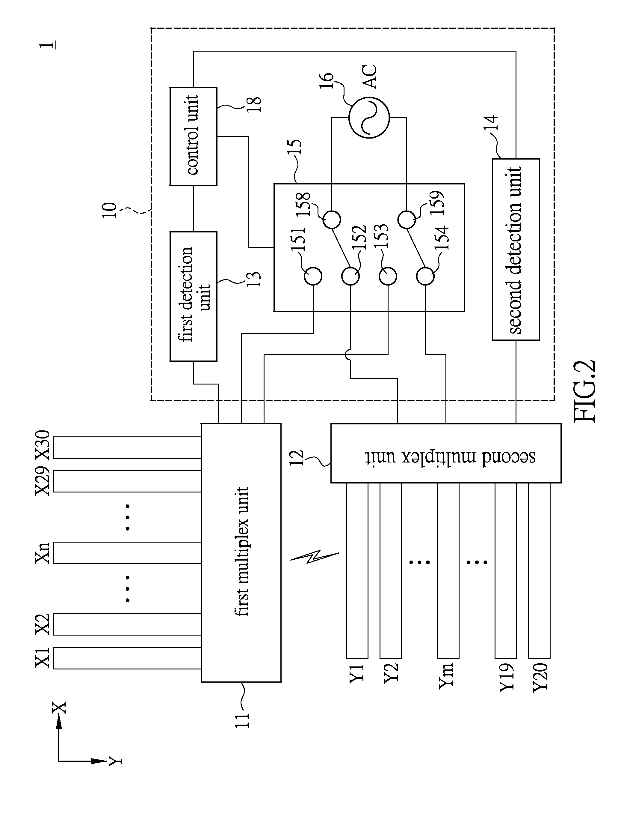 Electromagnetic input device and coil detection circuit thereof
