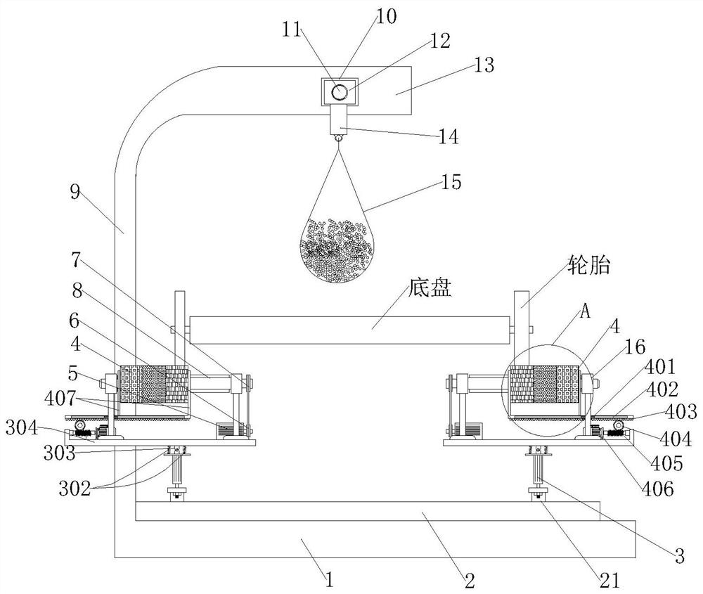 New energy automobile chassis physical performance test system and test method