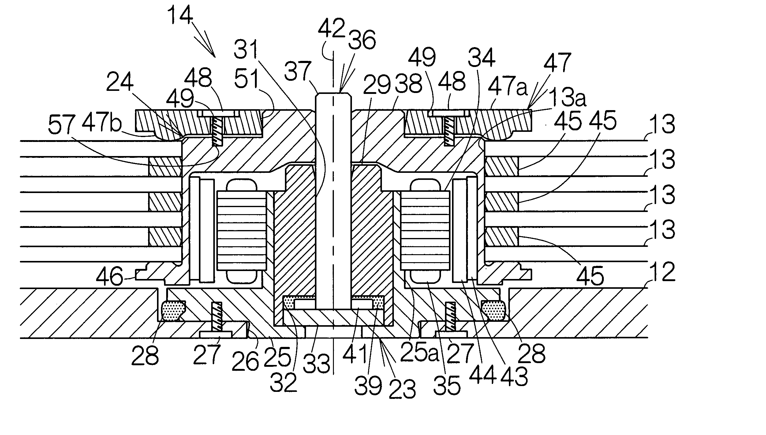 Recording disk drive capable of reducing vibration within enclosure