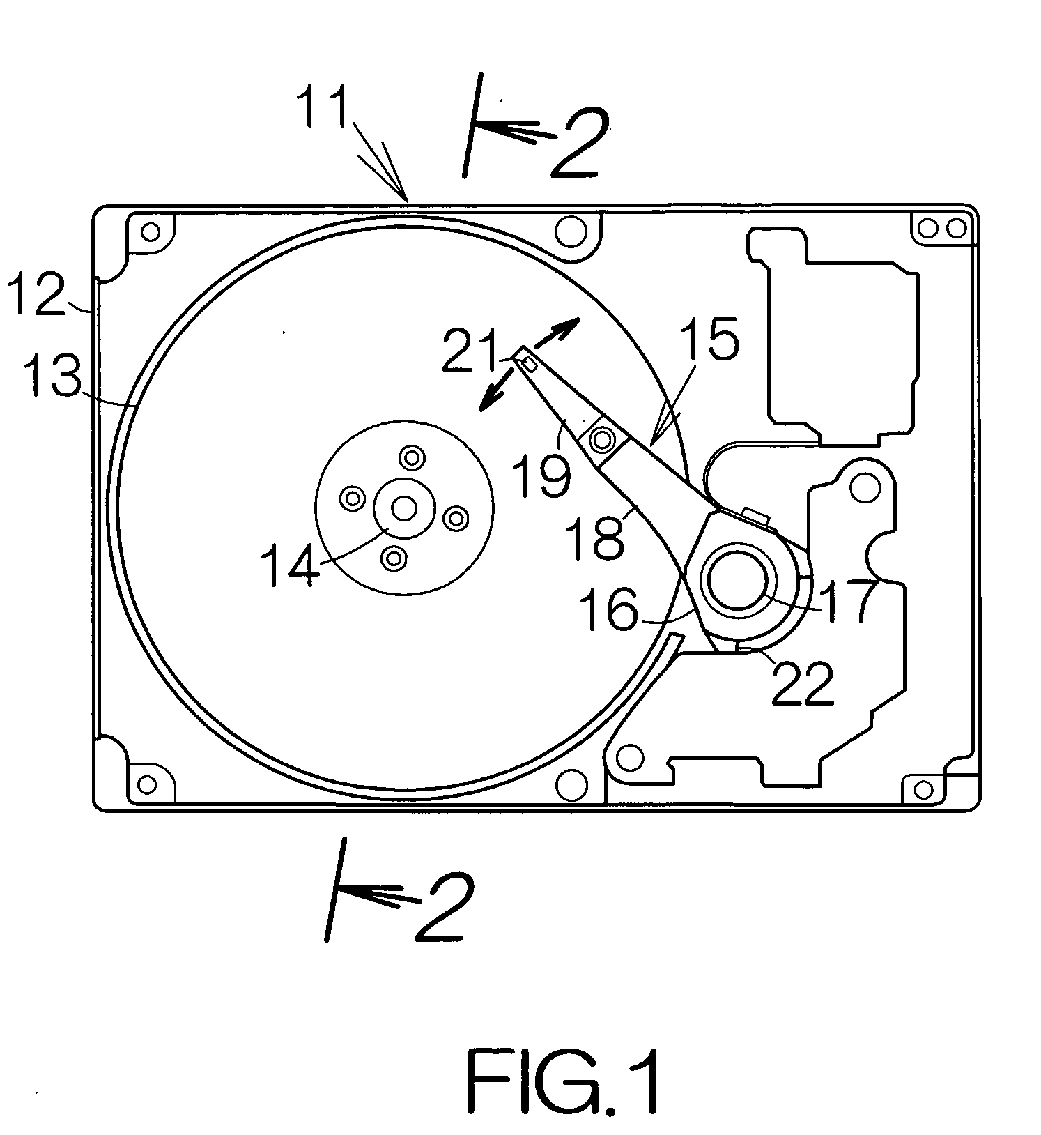 Recording disk drive capable of reducing vibration within enclosure