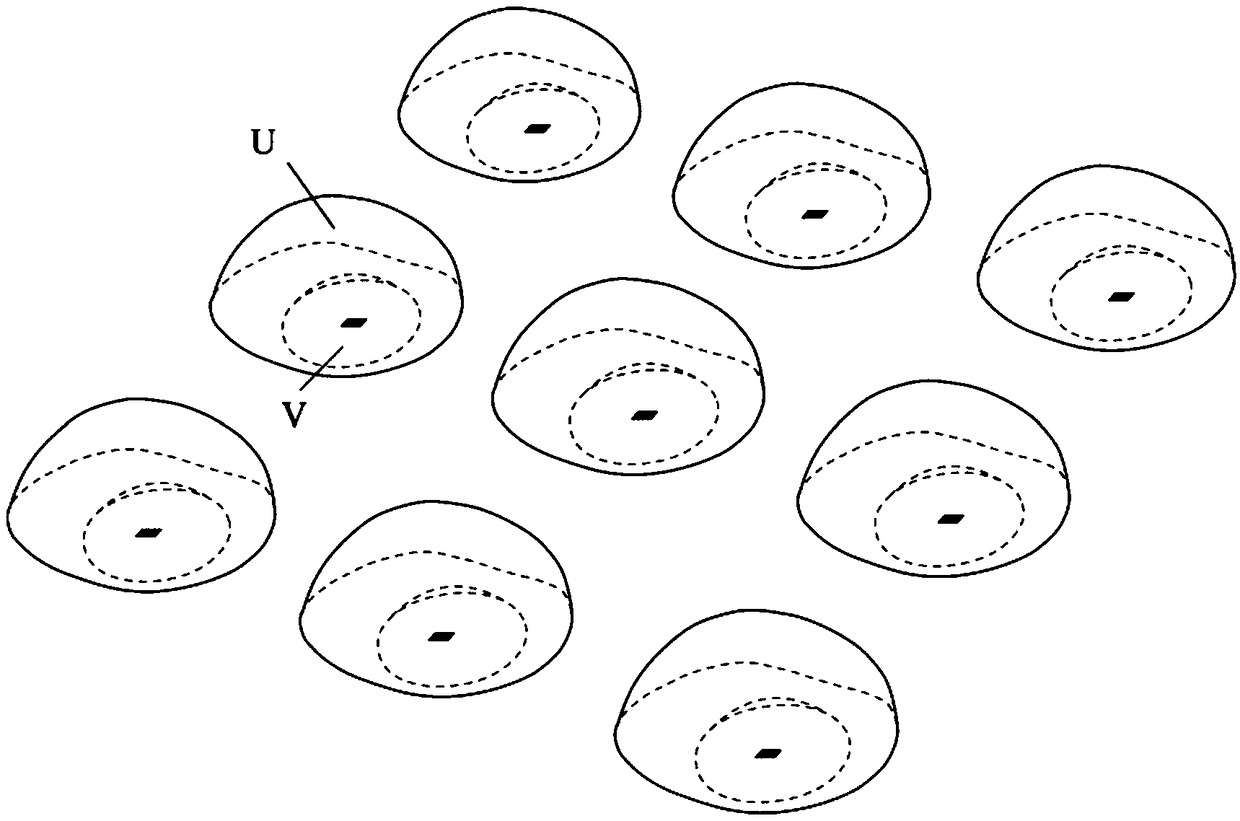 LED free-form surface lens array device for uniform illumination of inclined surfaces