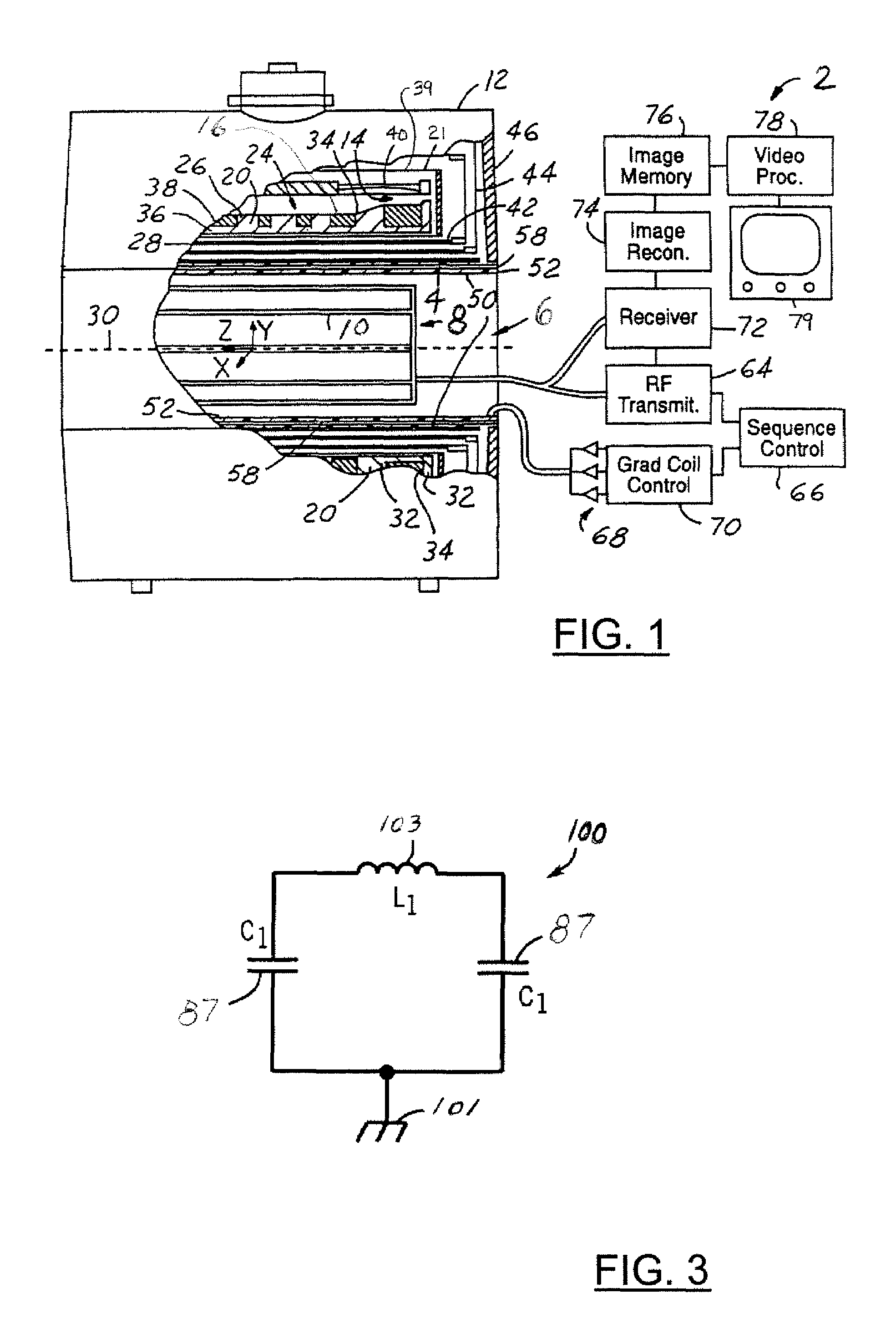 Shielded TEM surface array for parallel imaging