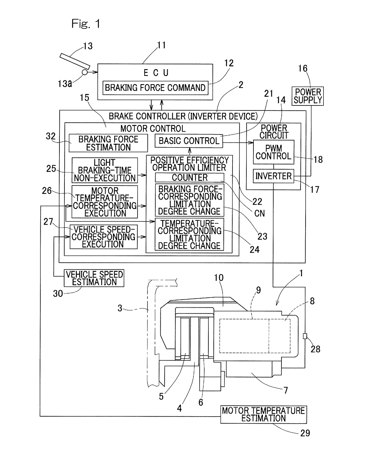 Electric brake device