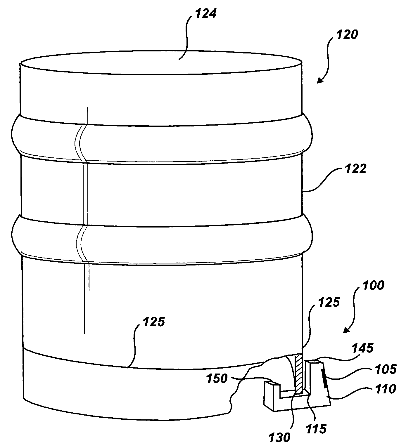 Device for measuring and displaying the amount of beer in a keg