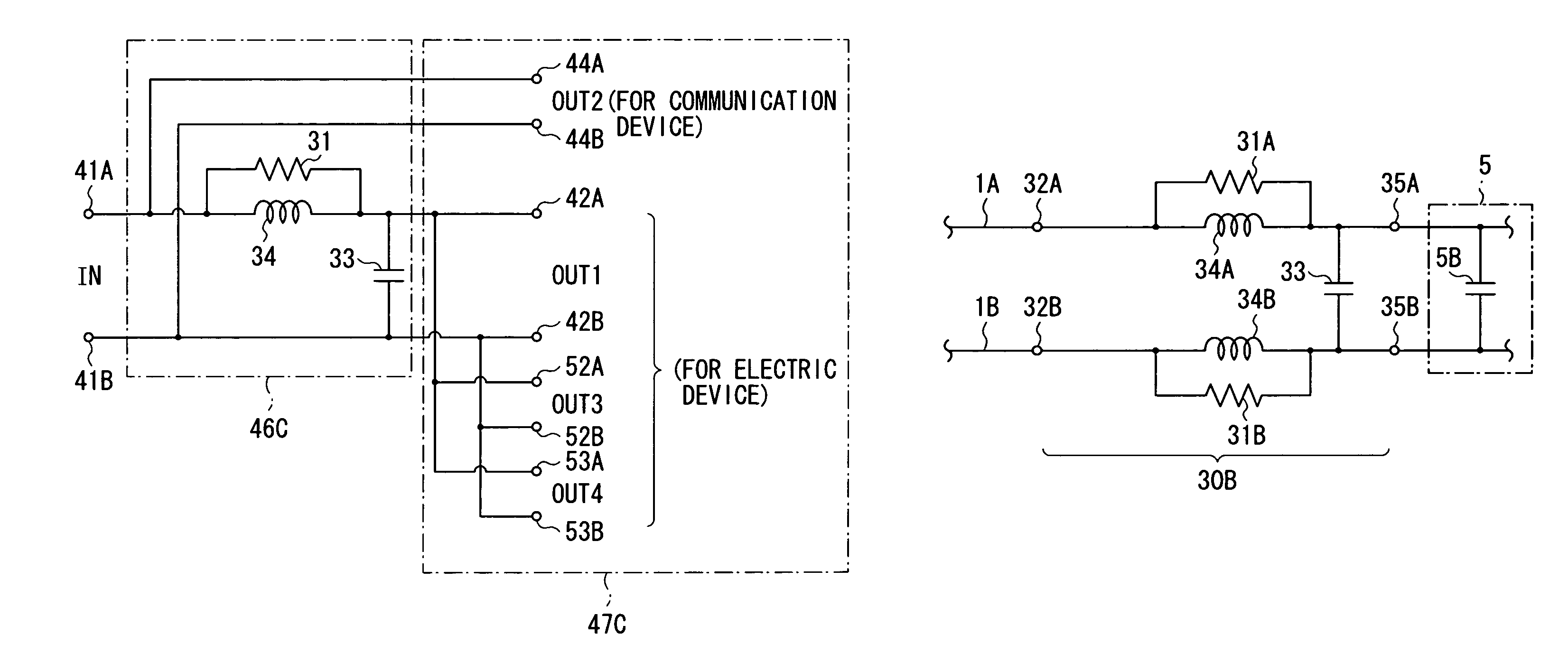 Power line terminating circuit and method, and power line relay device