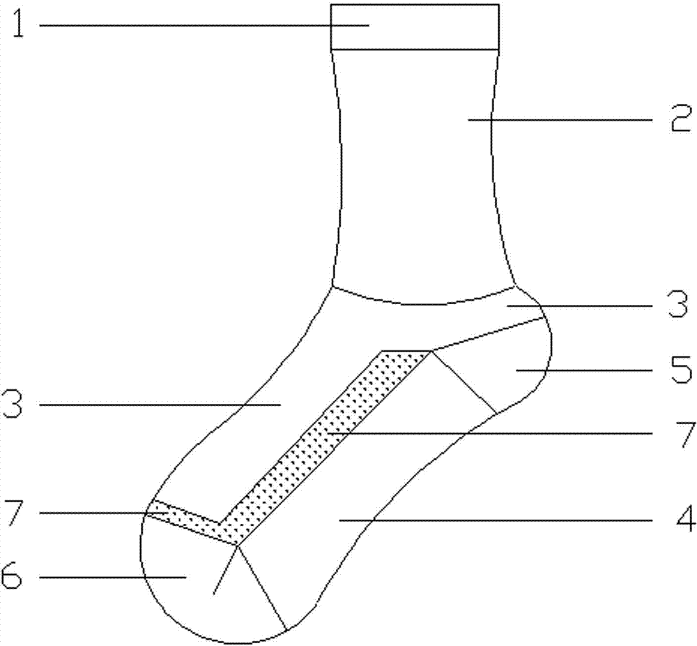 Health sock and production method thereof