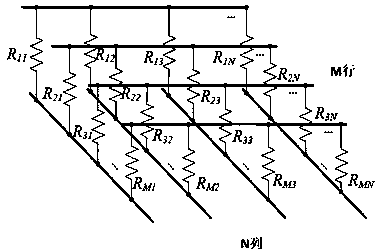 Resistive sensor array readout circuit based on two-wire system equipotential method