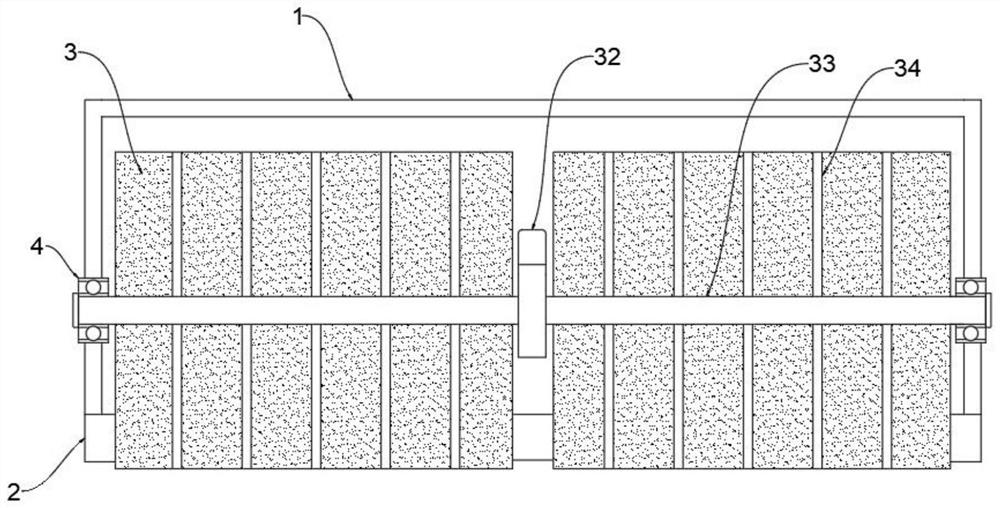 Sweeping device for preventing accumulated snow on road and using method thereof