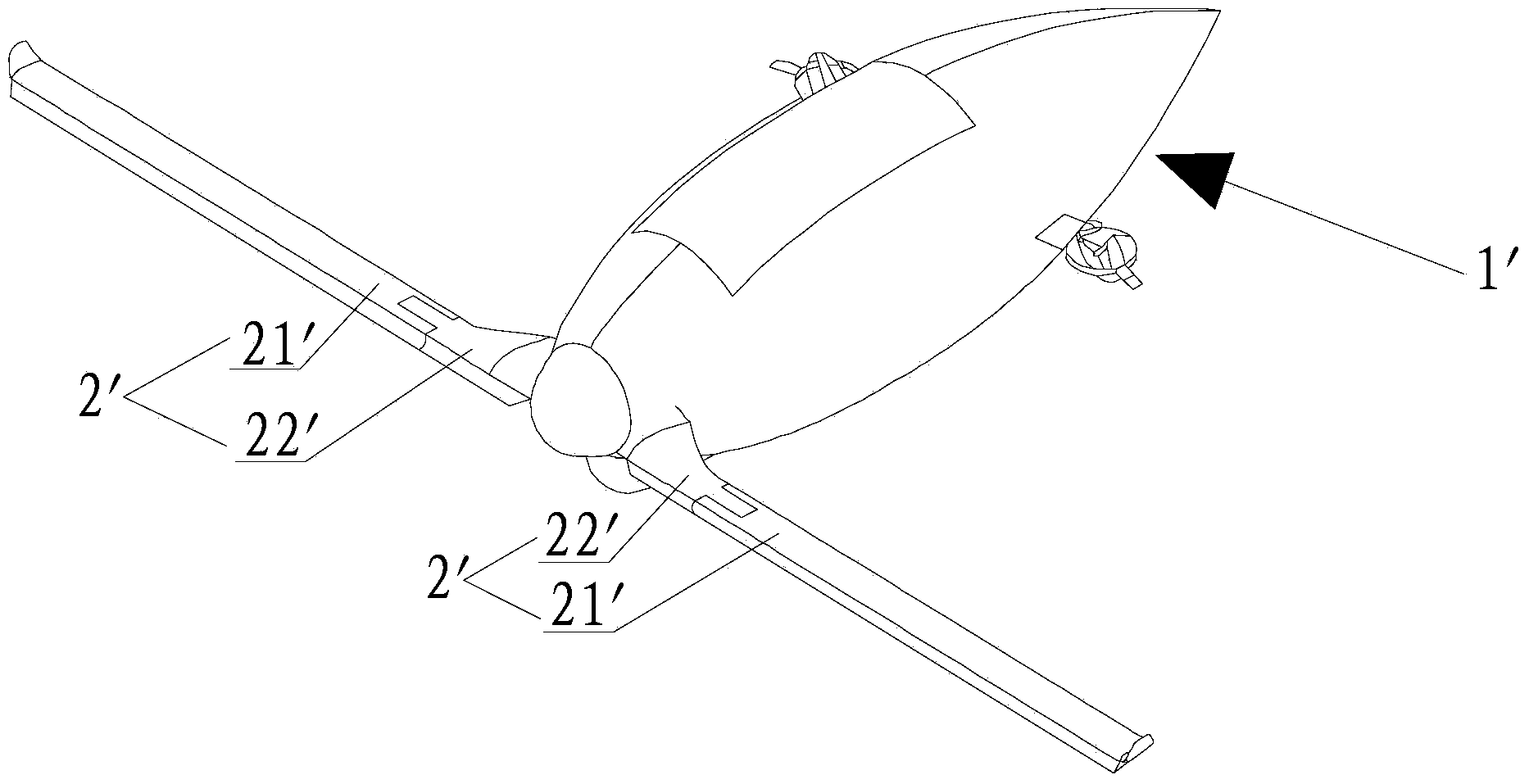 Wing folding mechanism for unmanned plane