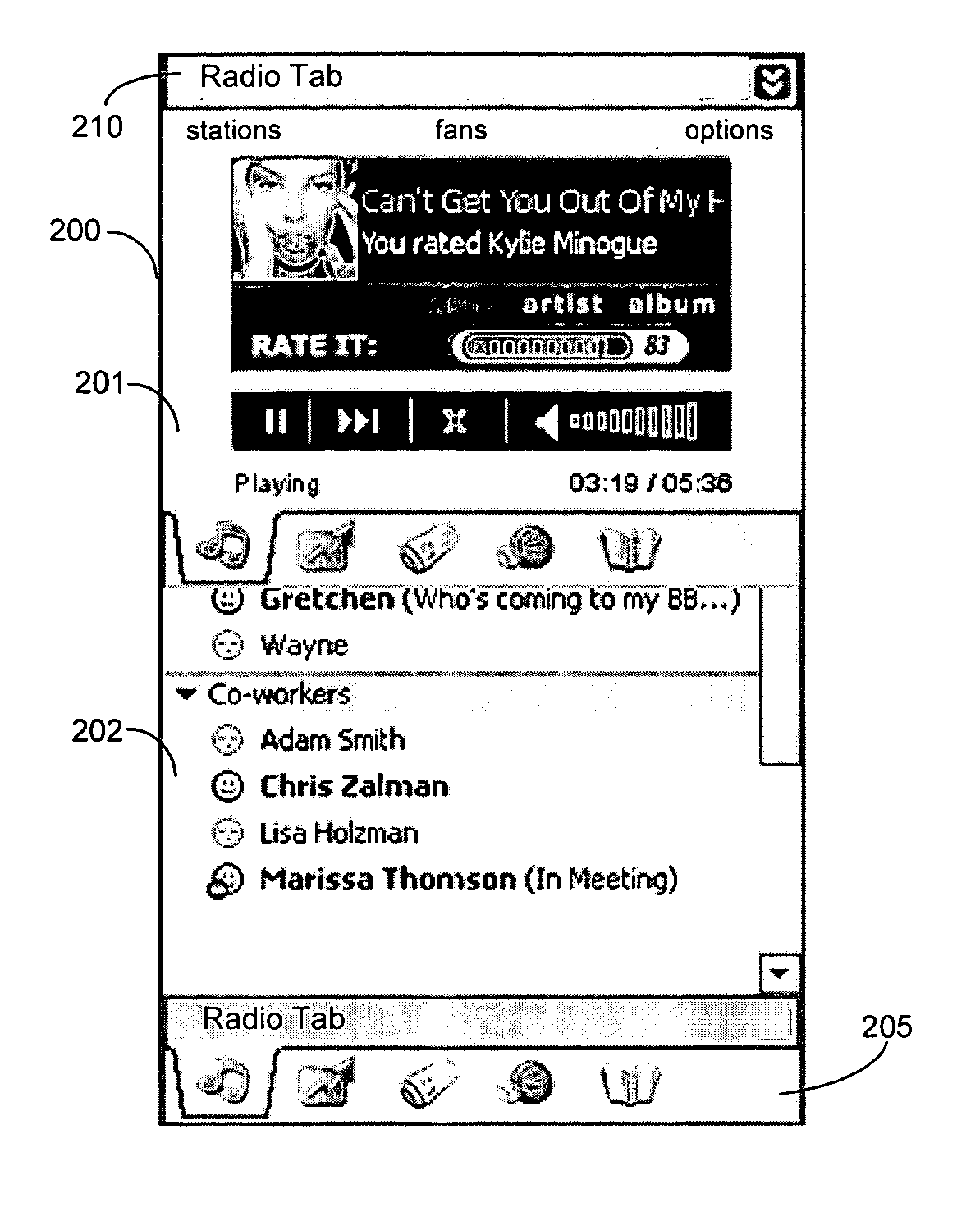 Techniques for simultaneously displaying a background page and an interactive content page in an application window