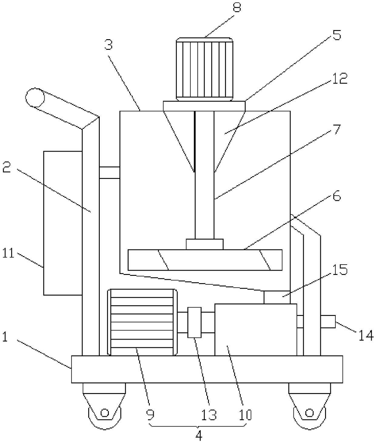 Sediment preventing coating machine