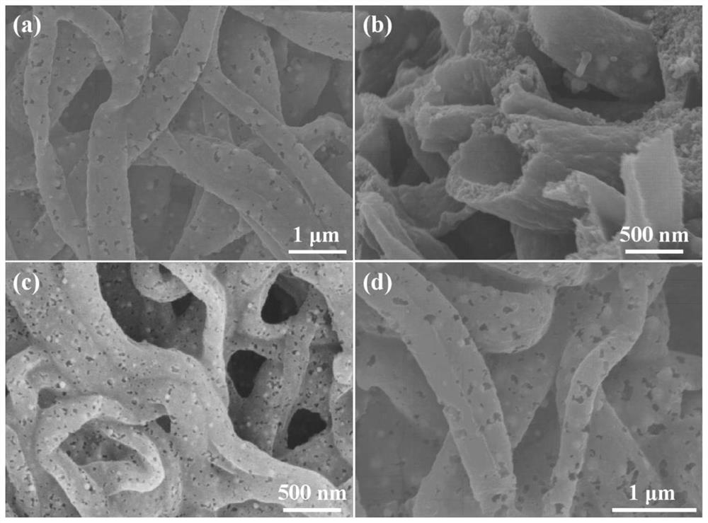 A nitrogen-cobalt-doped hollow carbon nanofiber, its preparation method and application, and a metal-air battery