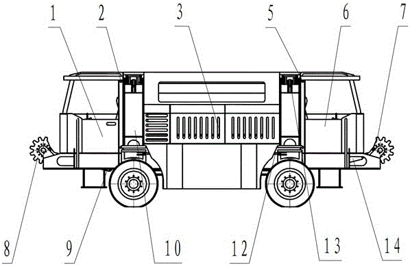 A middle tank truck