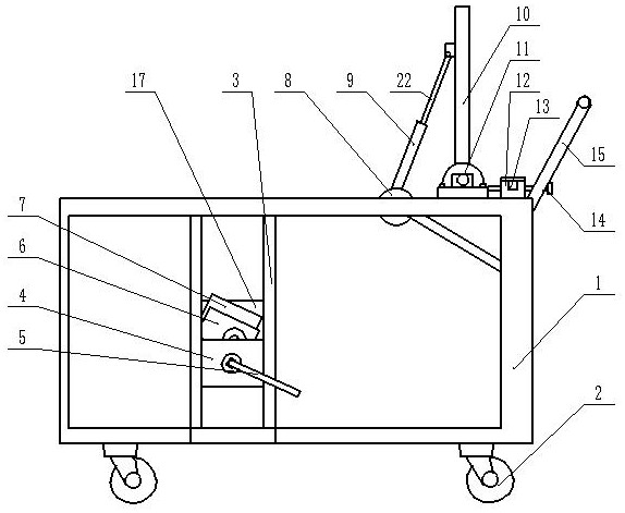 Substation grounding wire mobile operation device and grounding wire connection method