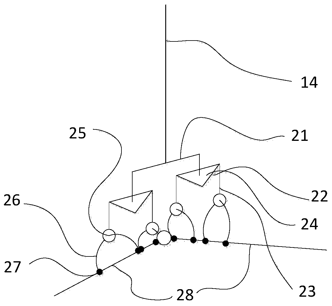 Multi-joint space mechanism gravity unloading device