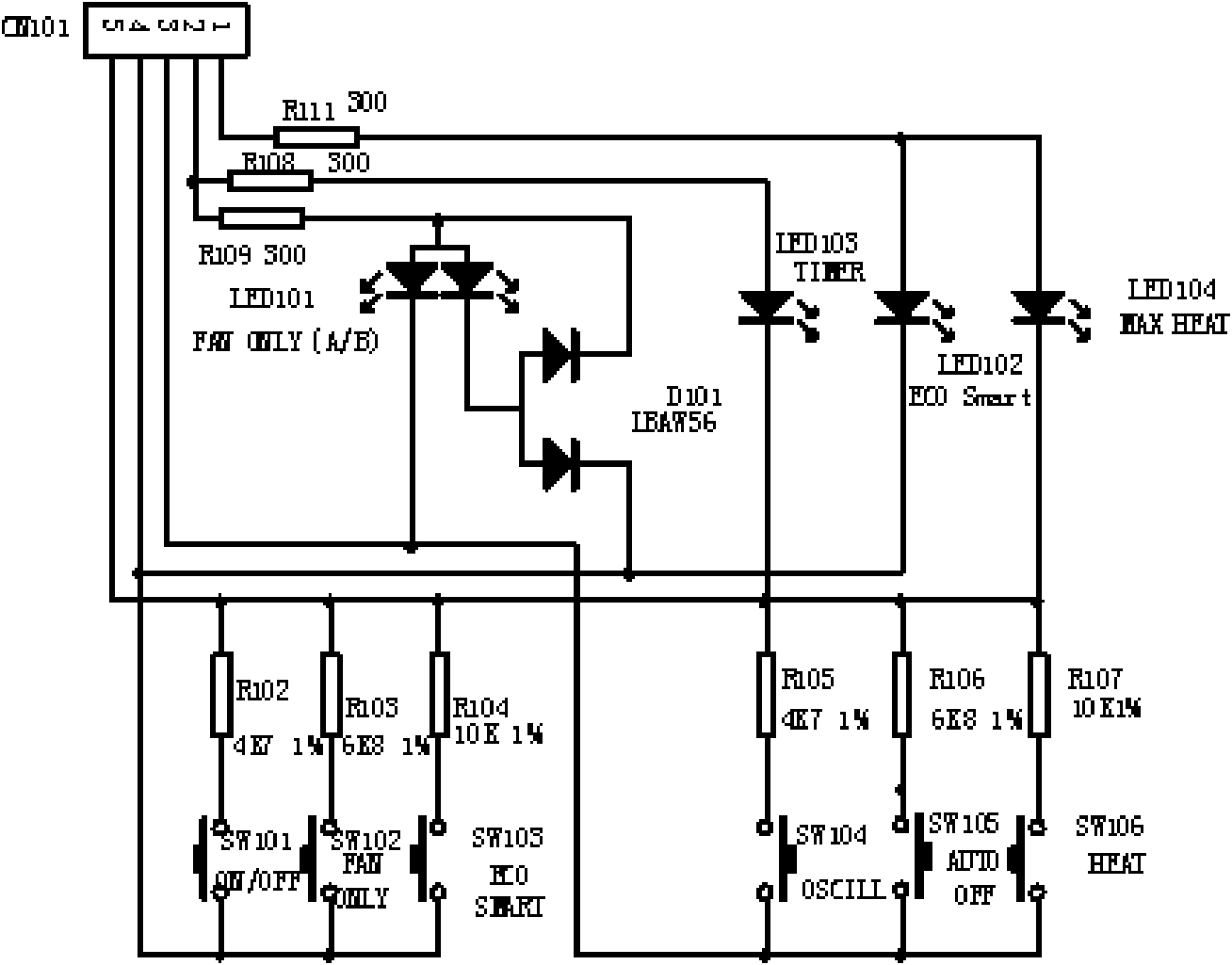 Device and method for driving LEDs and acquiring key information