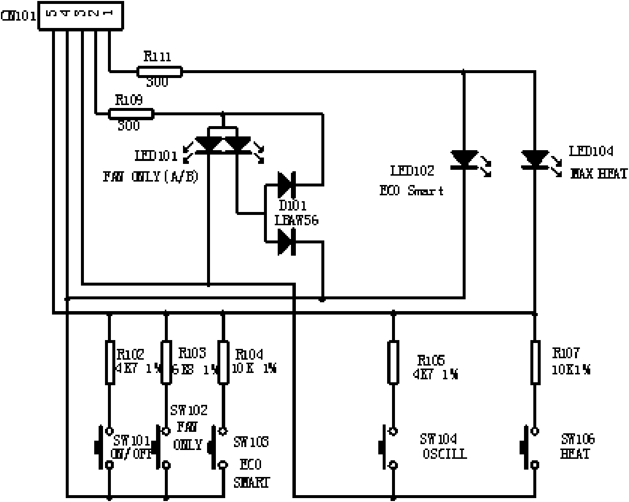 Device and method for driving LEDs and acquiring key information