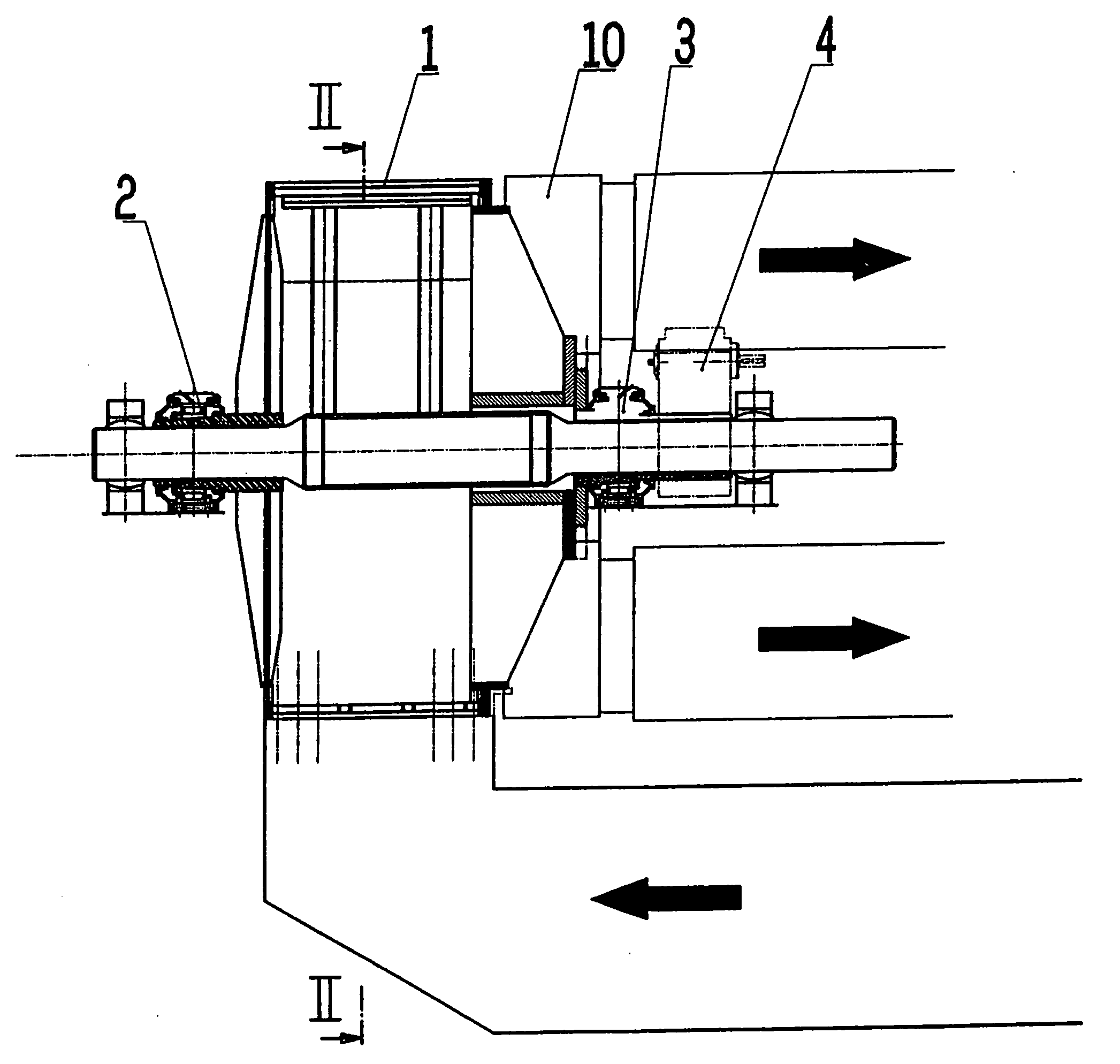 Device for continuous drying of a pulp web