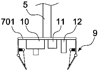 A walking type tank bottom sewage monitoring device for shrimp culture ponds