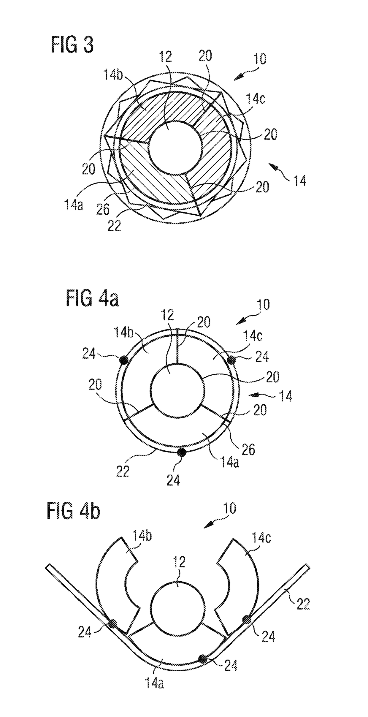 Thermally fragmentable fastening device