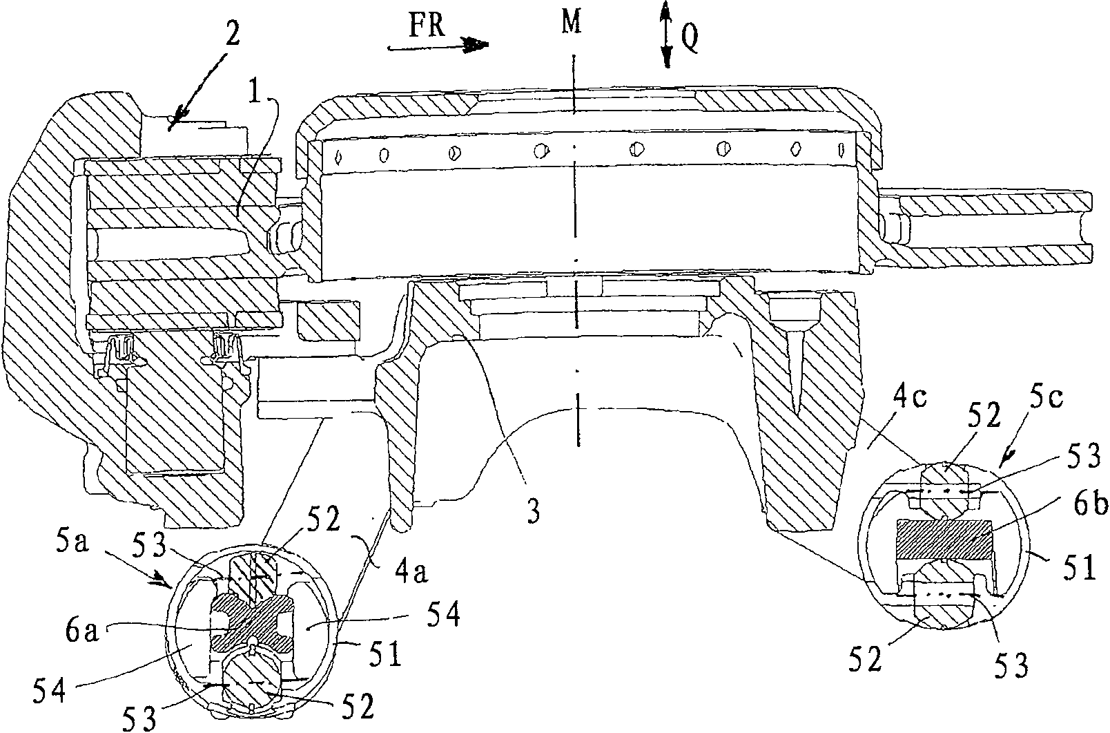 Independent wheel suspension of a two-track vehicle