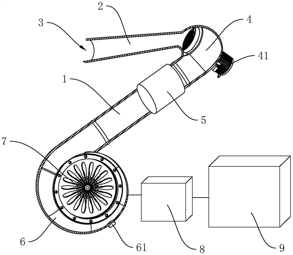 Wind power generation device of electric automobile