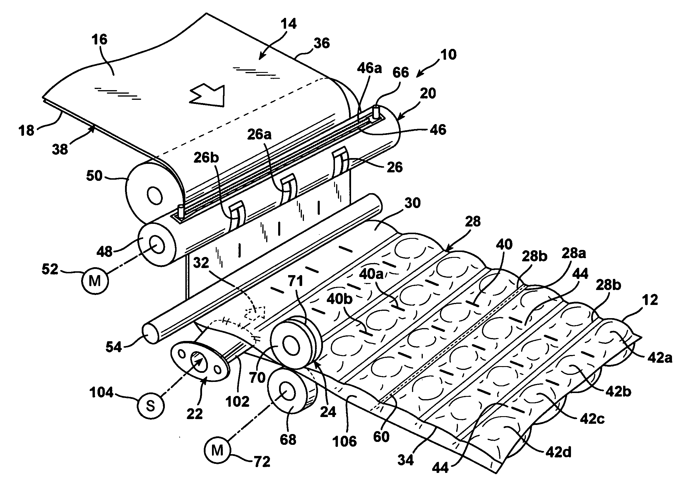 Apparatus and method for making inflated articles