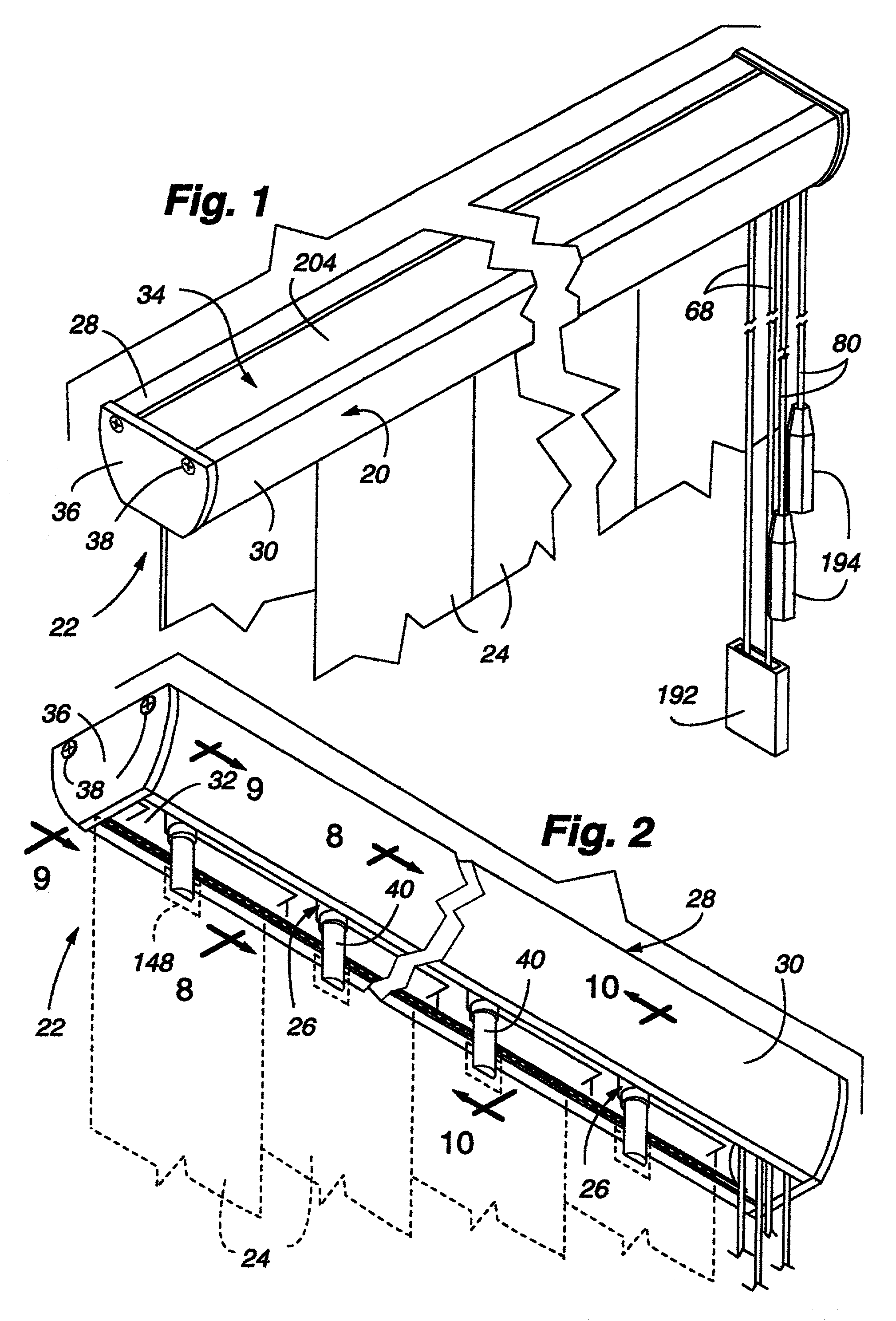 Control system for a vertical vane covering for architectural openings