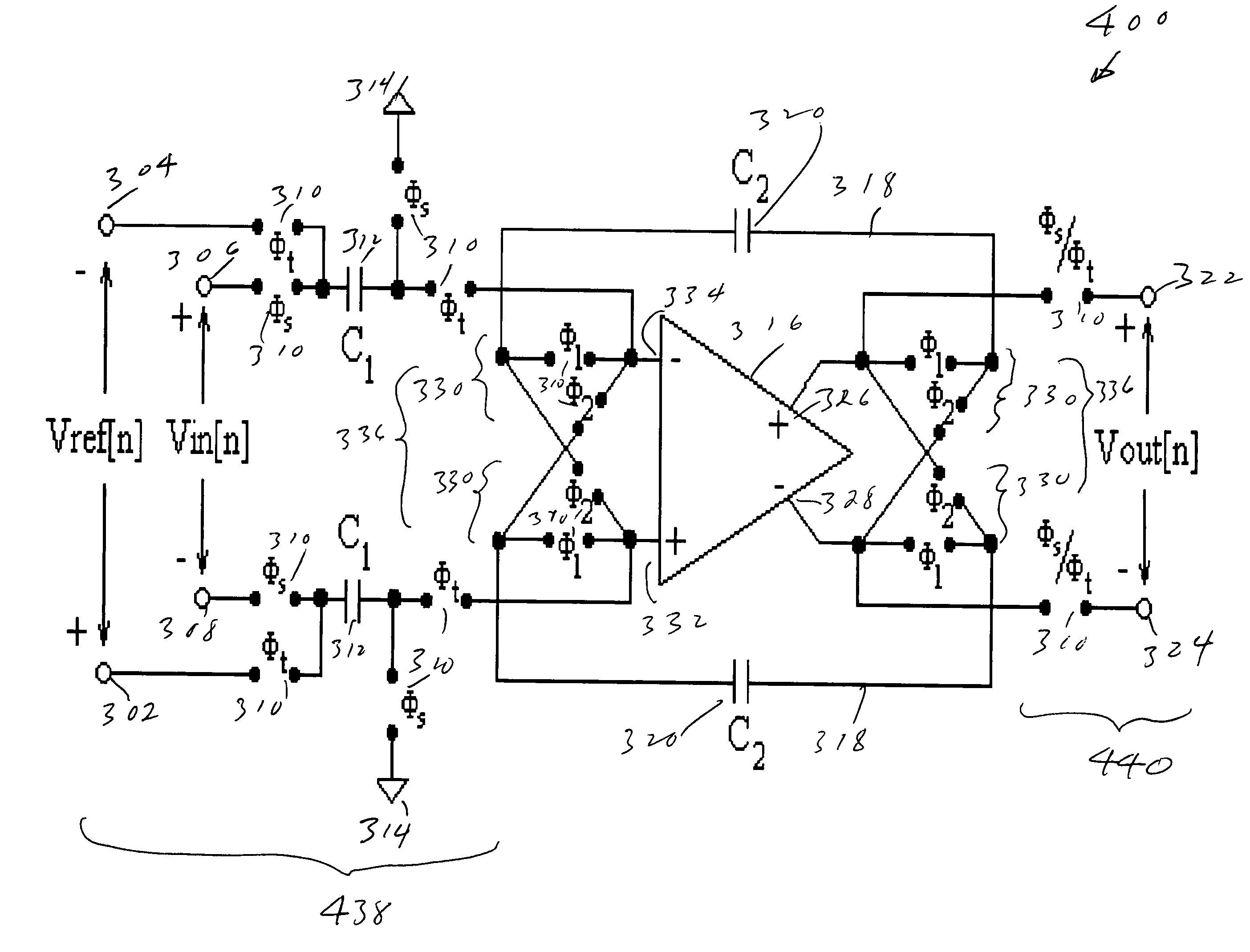 Switched-capacitor high-pass mirrored integrator