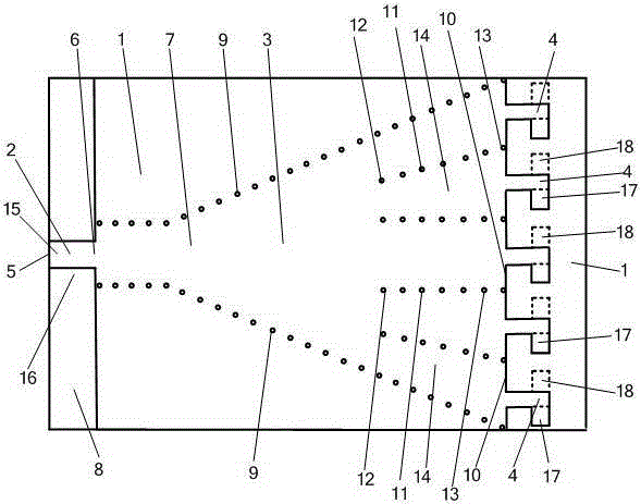 Thin Substrate Phase-Corrected Element Planar Horn Antenna