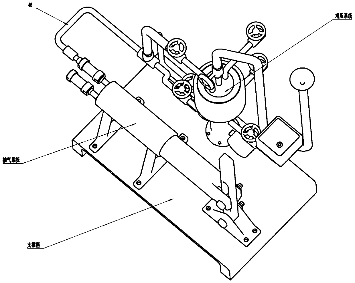 Two-section vacuum power and water pressure power airtightness testing device