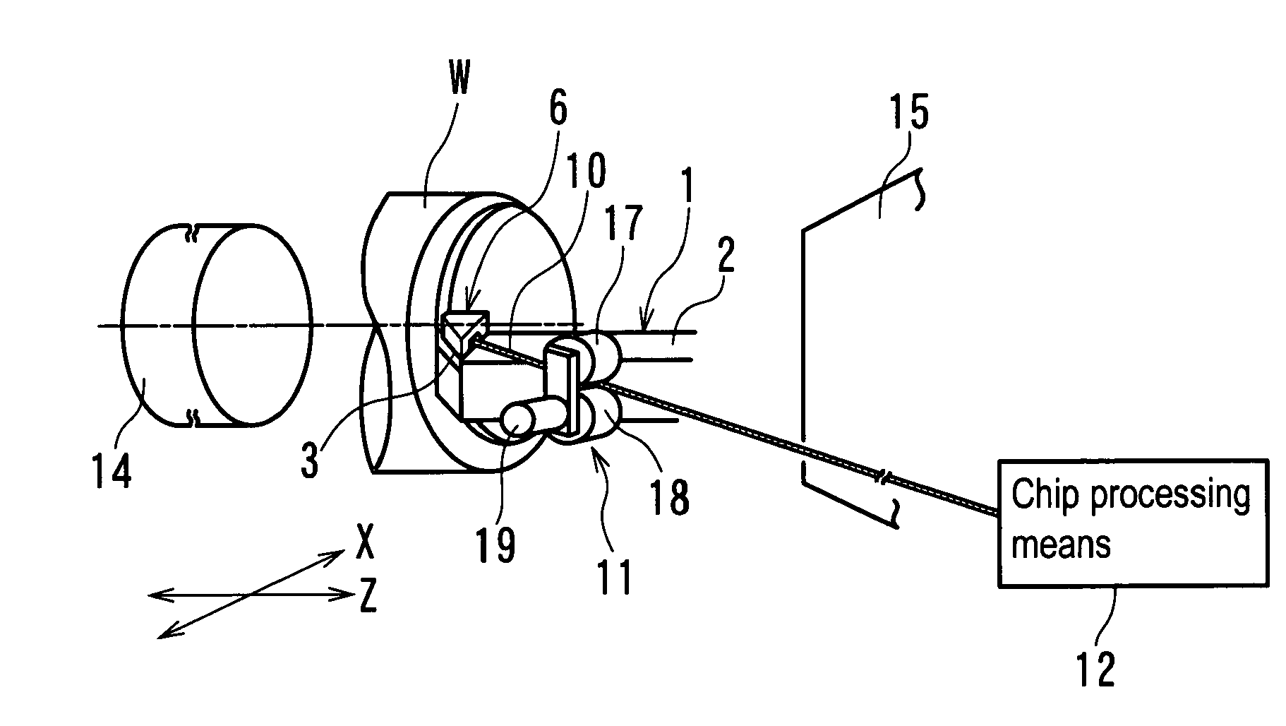 Machine tool with chip processing function