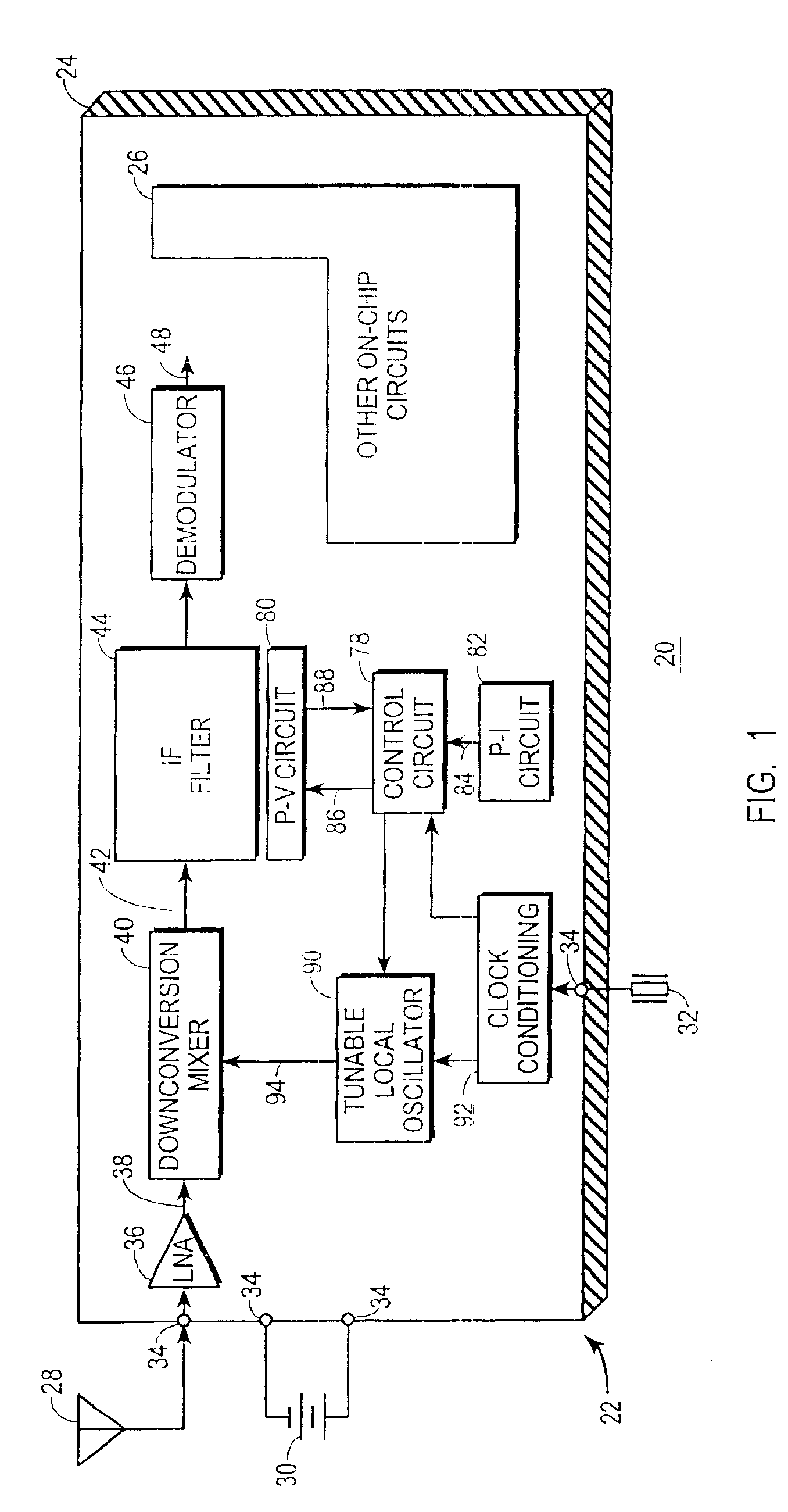 Communications receiver with integrated IF filter and method therefor