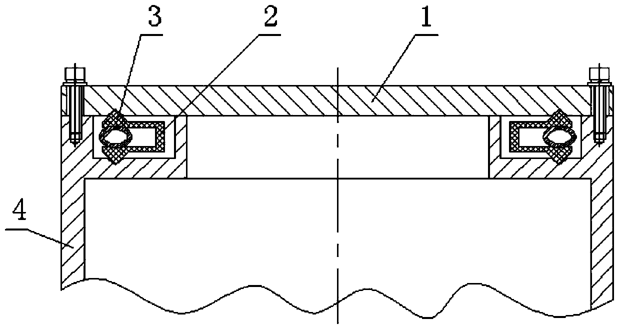 Sealing device suitable for corrosive liquid