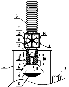 Flue gas treatment and exhausting device based on dynamic seal design