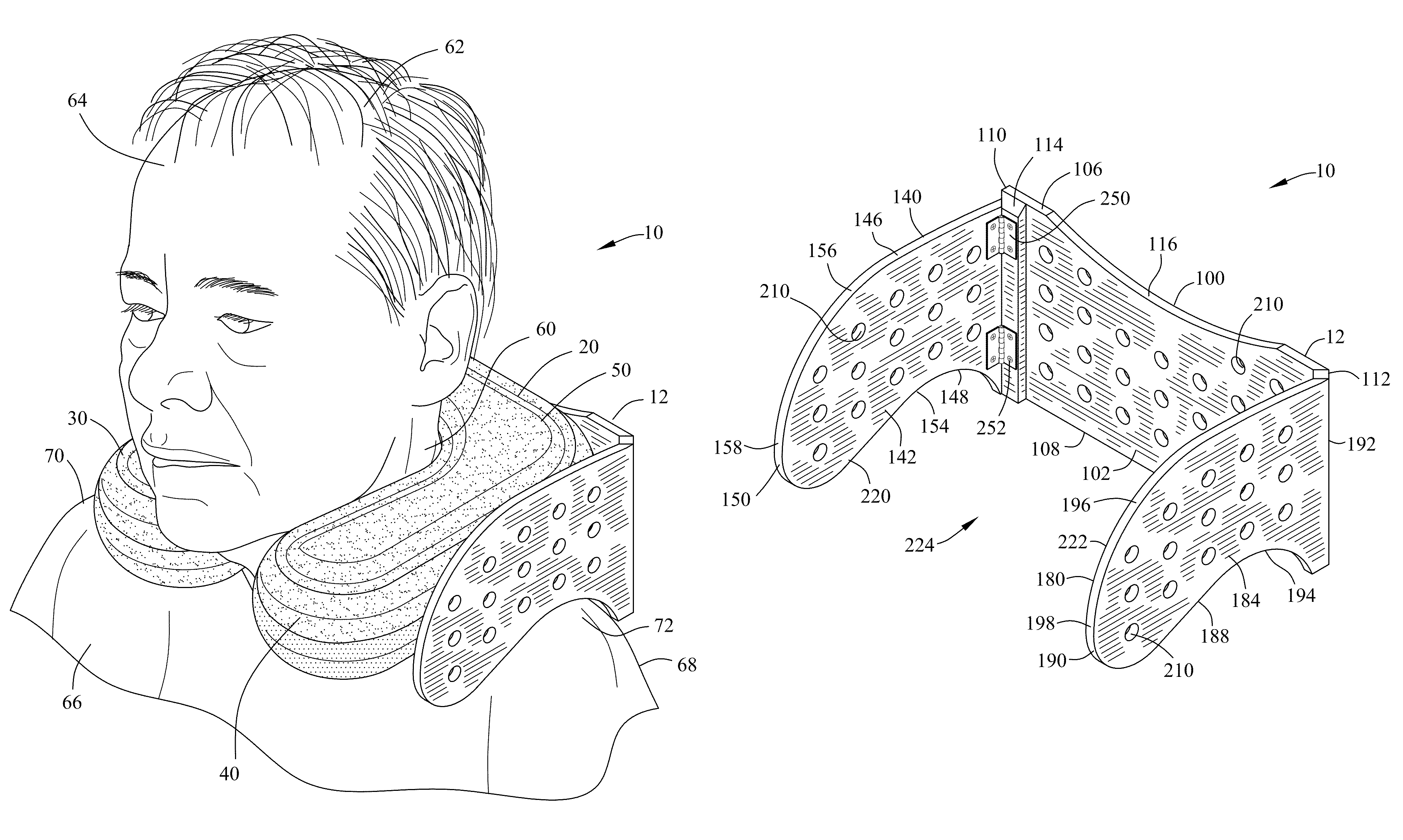 Head and neck support device