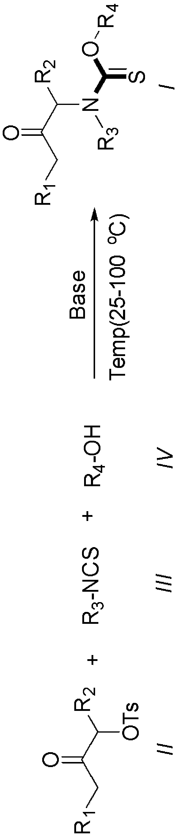 Fluorine-containing thiocarbamate compound and synthesizing method thereof