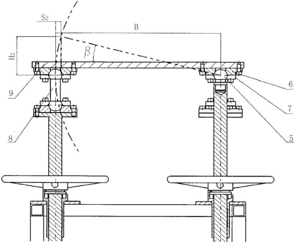 Space angle adjusting mechanism and space angle adjusting method